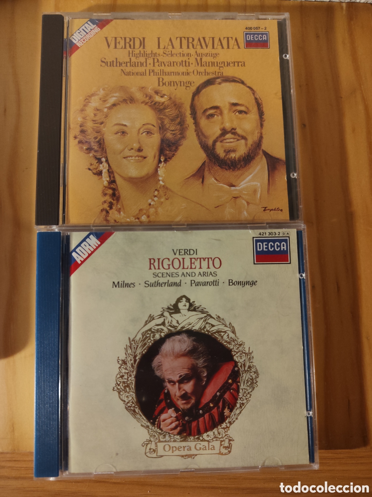 CDs de m&uacute;sica: Verdi. La traviatta. Rigoletto