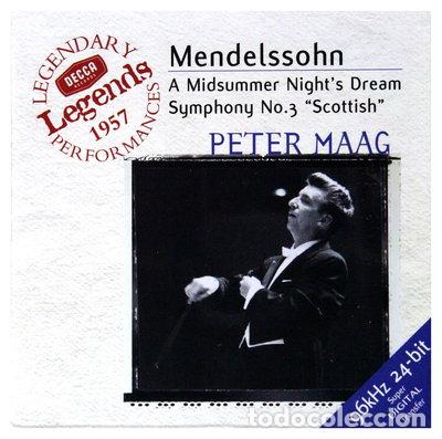 CDs de m&uacute;sica: Mendelssohn: Symphony No. 3; A Midsummer Night's Dream- 0028946699027