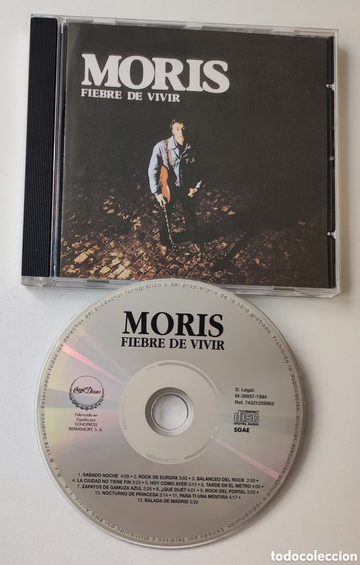 CDs de m&uacute;sica: CD 1994 - MORIS / FIEBRE DE VIVIR - CHAPA DISCOS 1994 (ALBUM 1978)