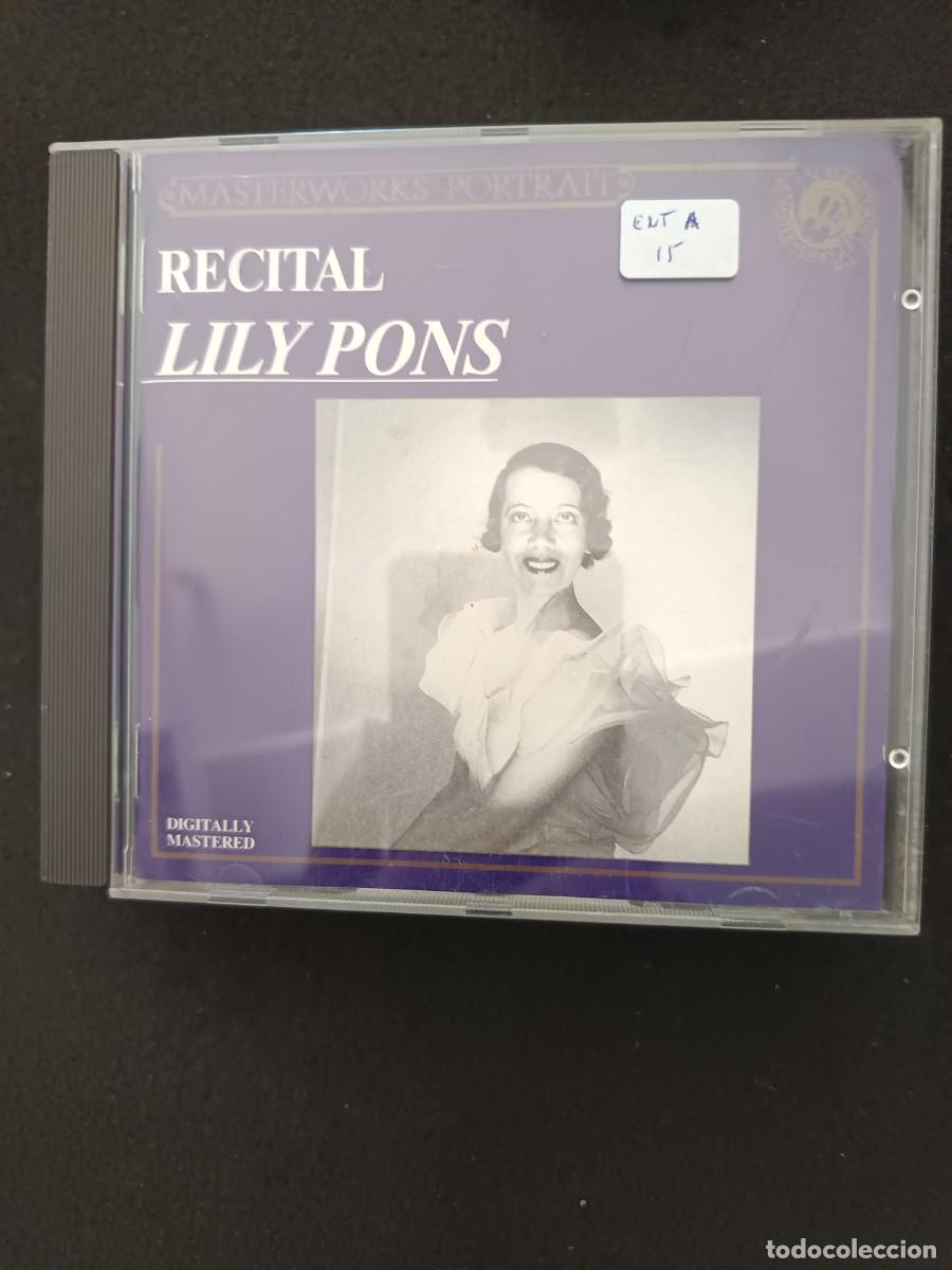 CDs de m&uacute;sica: RECITAL LILY PONS (MASTERWORKS PORTRAITS)