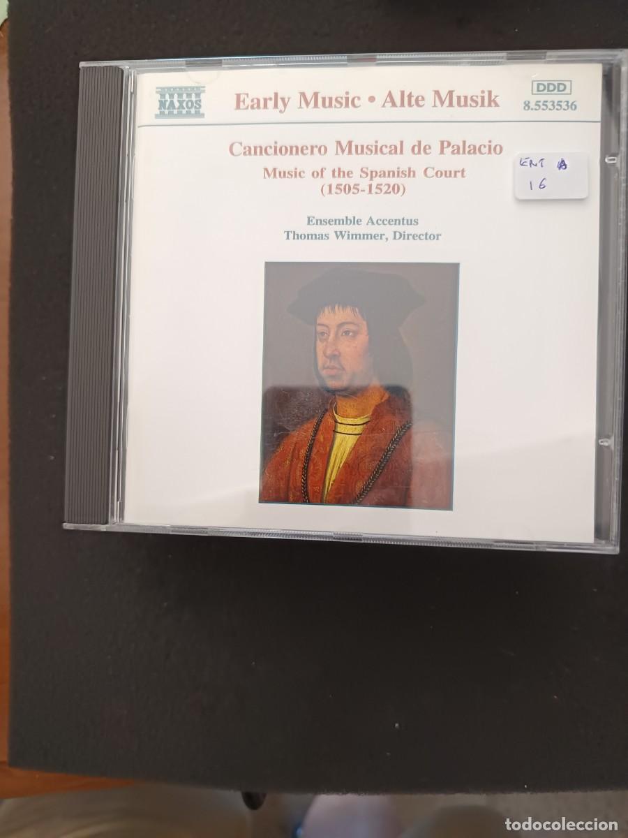 CDs de m&uacute;sica: CANCIONERO MUSICAL DE PALACIO. MUSIC OF THE SPANISH COURT (1505-1520)