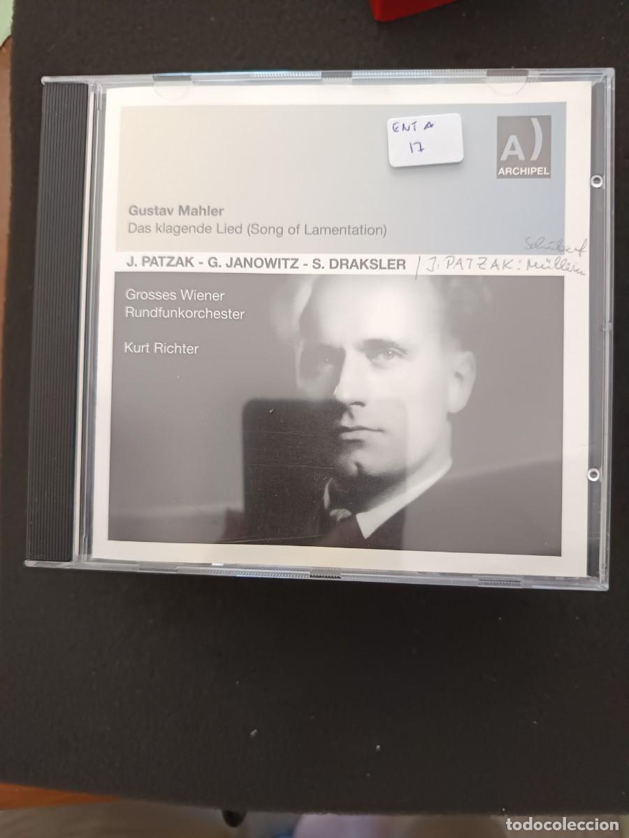 CDs de m&uacute;sica: GUSTAV MAHLER. DAS KLAGENDE LIED (SONG OF LAMENTATION) J. PATZAk - G. JANOWITZ - S. DRAKSLER