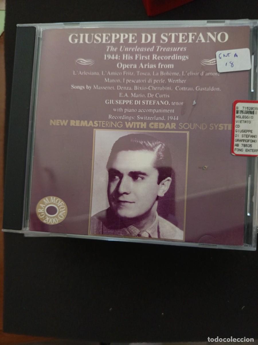 CDs de m&uacute;sica: GIUSEPPE DI STEFANO. THE UNRELEASED TREASURES. 1944: HIS FIRST RECORDING. OPERA ARIAS