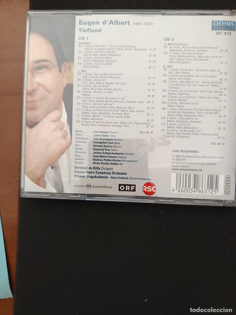CDs de m&uacute;sica: EUGEN DALBERT. TIEFLAND.- DIR.: BERTRAND DE BILLY - Foto 2