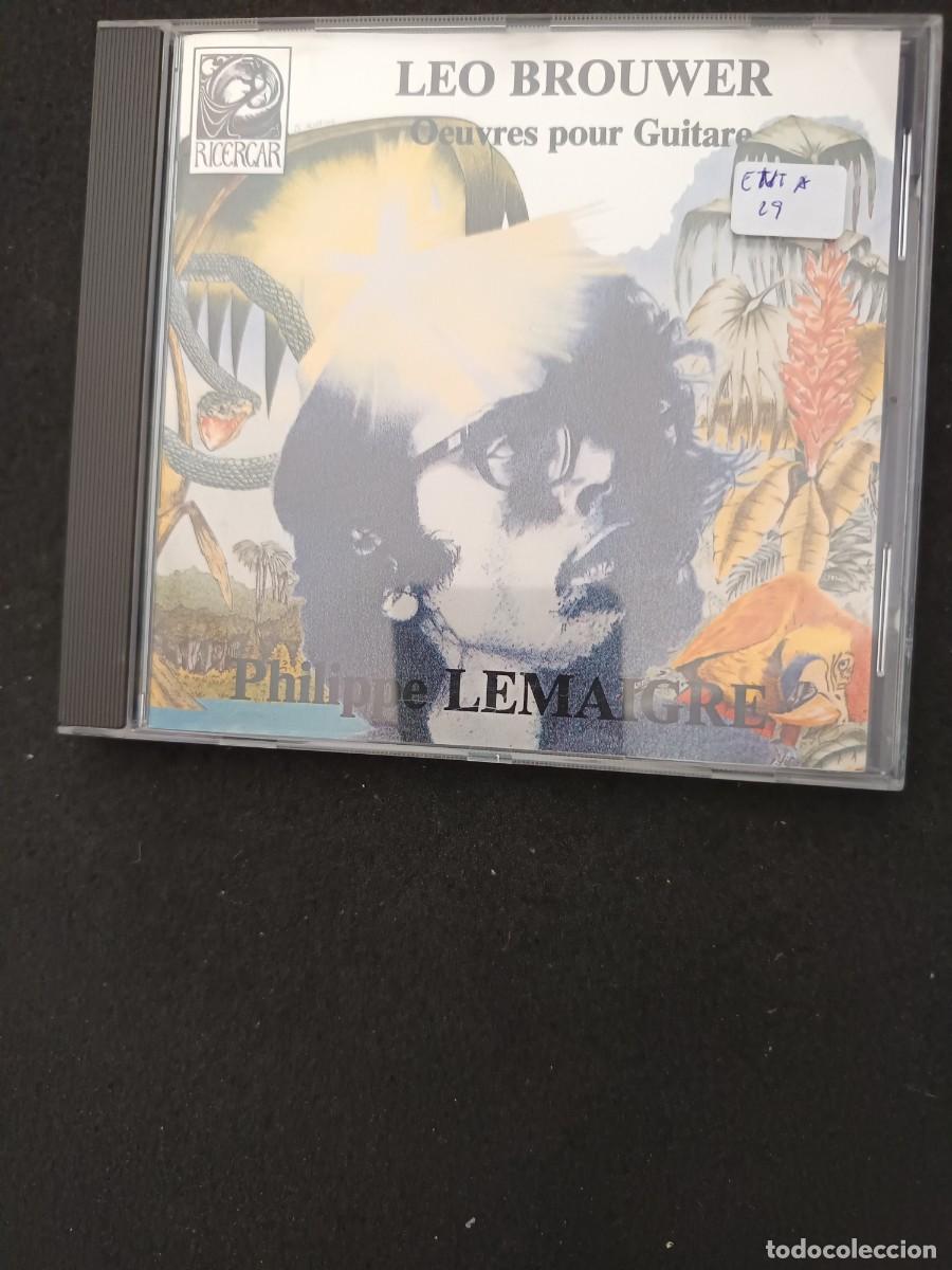 CDs de m&uacute;sica: LEO BROUWER. OEUVRES POUR GUITARE. PHILIPPE LEMAIGRE. GUITARE (PAUL FISCHER, 1976)