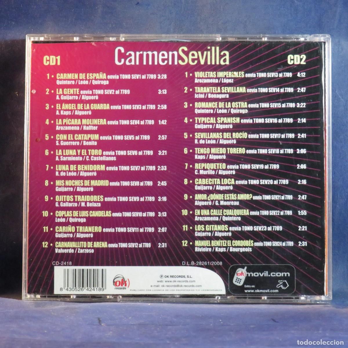 CDs de m&uacute;sica: CARMEN SEVILLA - GRANDES &Eacute;XITOS - CD - Foto 2