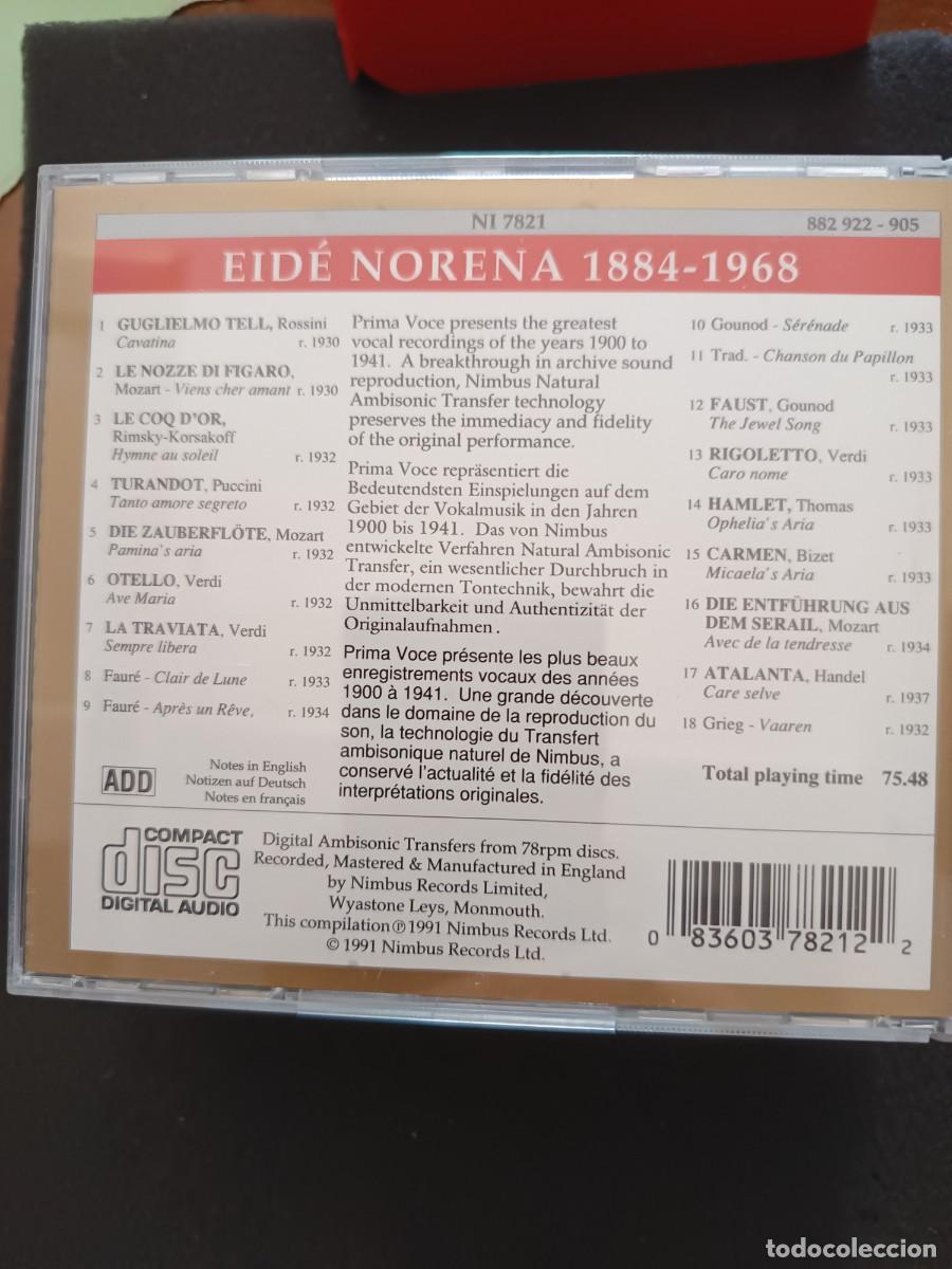 CDs de m&uacute;sica: NORENA (PRIMA VOCE. NIMBUS RECORDS) - Foto 2