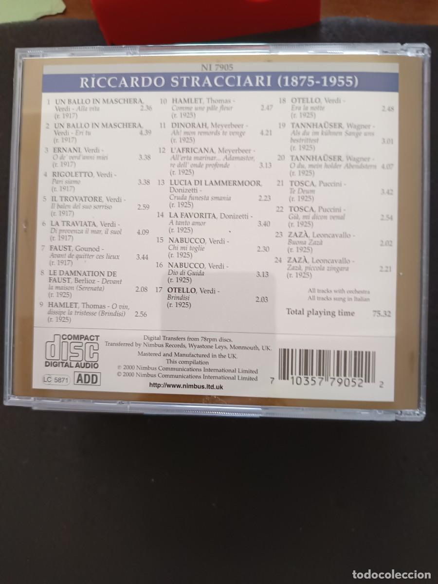 CDs de m&uacute;sica: RICCARDO STRACCIARI (NIMBUS RECORDS. PRIMA VOCE). - Foto 2