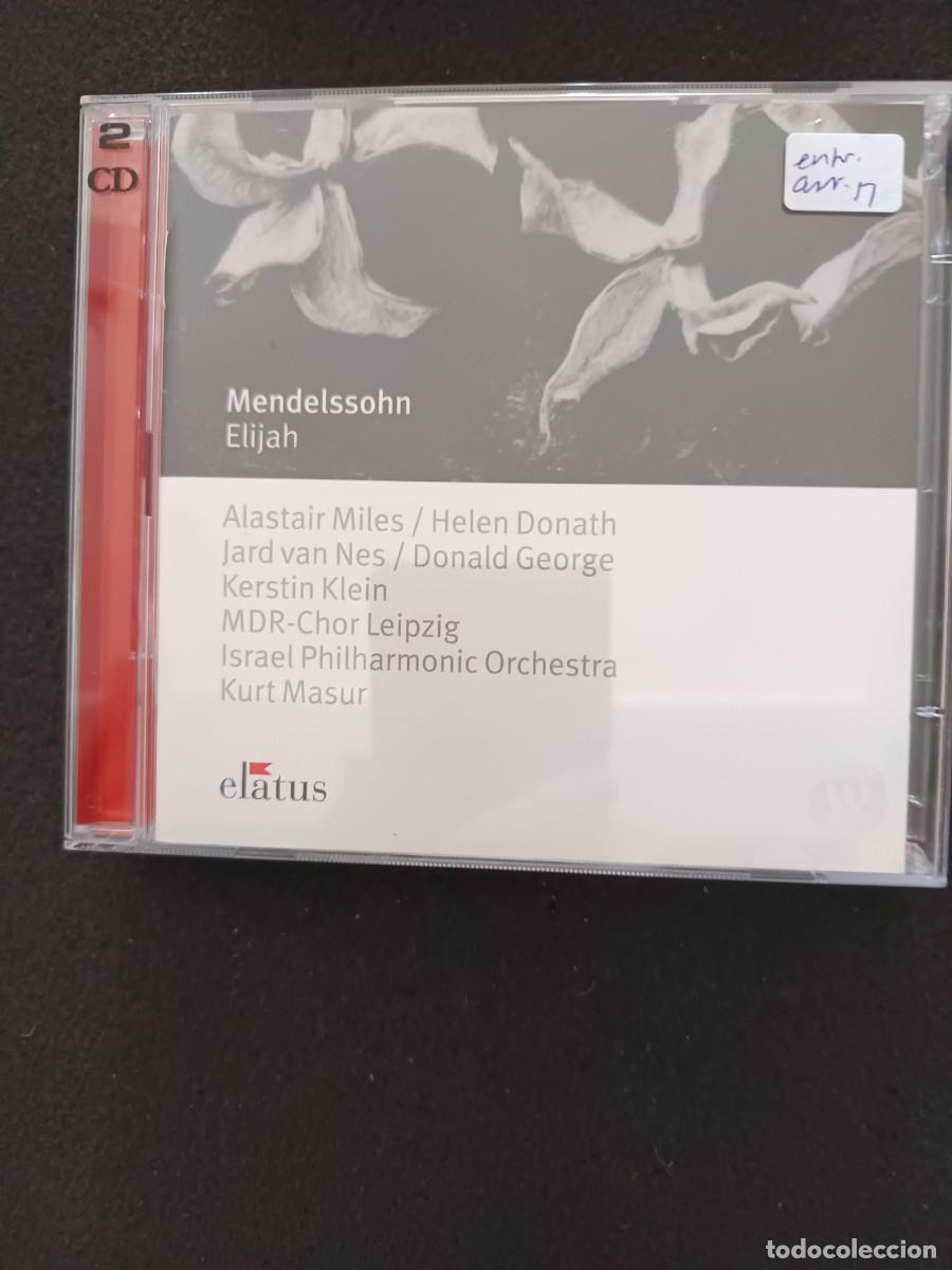 CDs de m&uacute;sica: 2 CD. MENDELSSOHN. ELIJAH. DIR.: KURT MASUR. INT&Eacute;RP.: MILES, DONATH, VAN NES, GEORGE, KLEIN