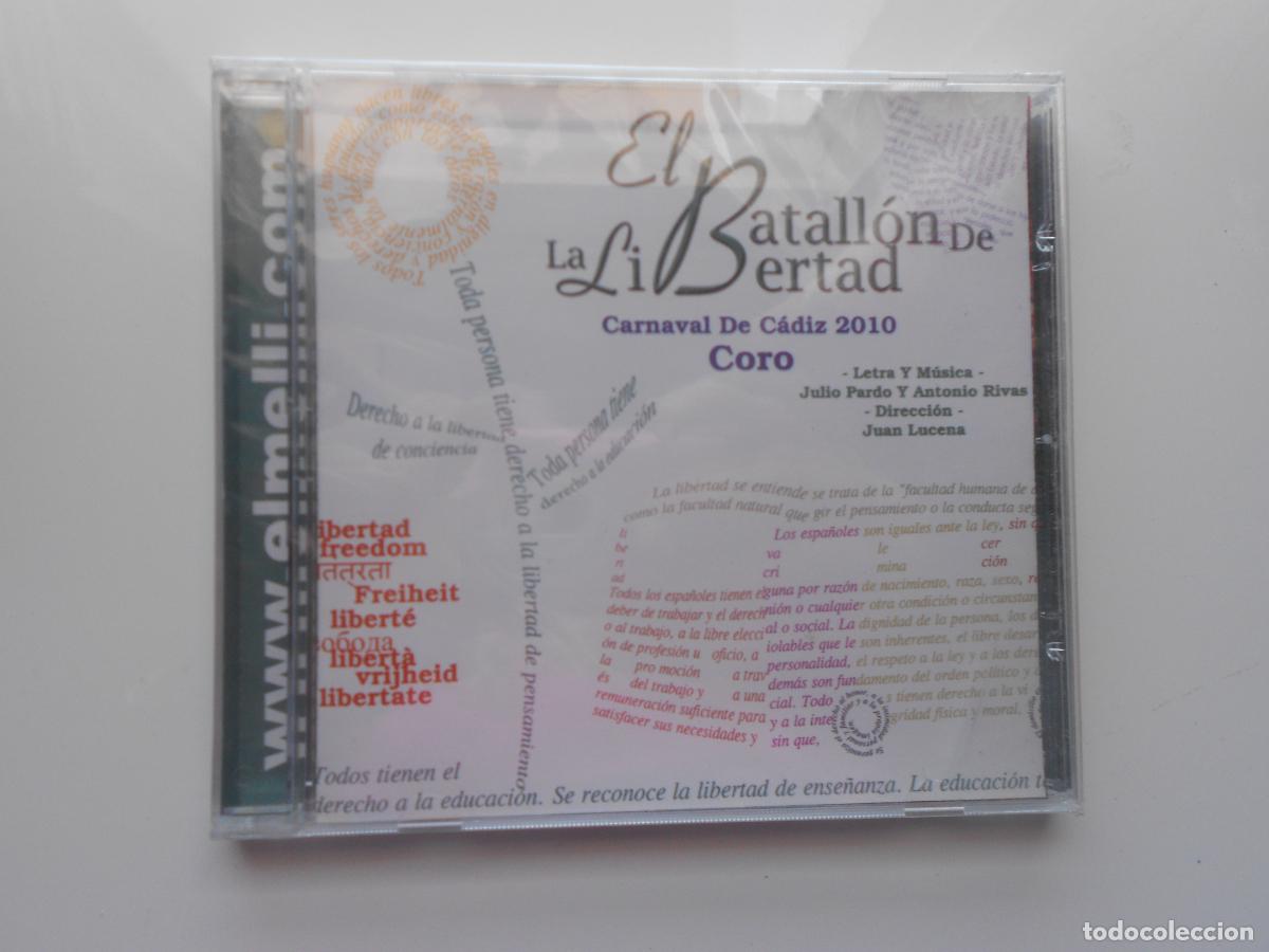 CDs de m&uacute;sica: EL BATALLON DE LA LIBERTAD - CORO CARNAVAL DE CADIZ 2010- JULIO PARDO Y ANTONIO RIVA -CD PRECINTADO