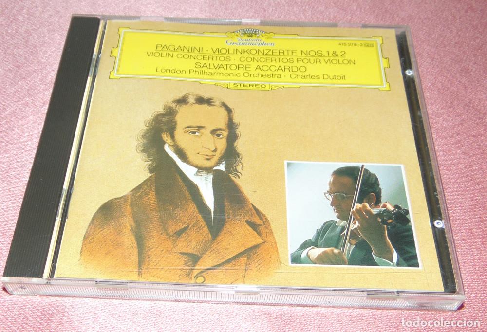 Music CDs: NICOLO PAGANINI - CONVIERTO PARA VIOL&Iacute;N N&ordm;1 Y N&ordm;2 - CAMPANELLA - DUTOIT- SALVATORE ACCARDO -CD ALBUM