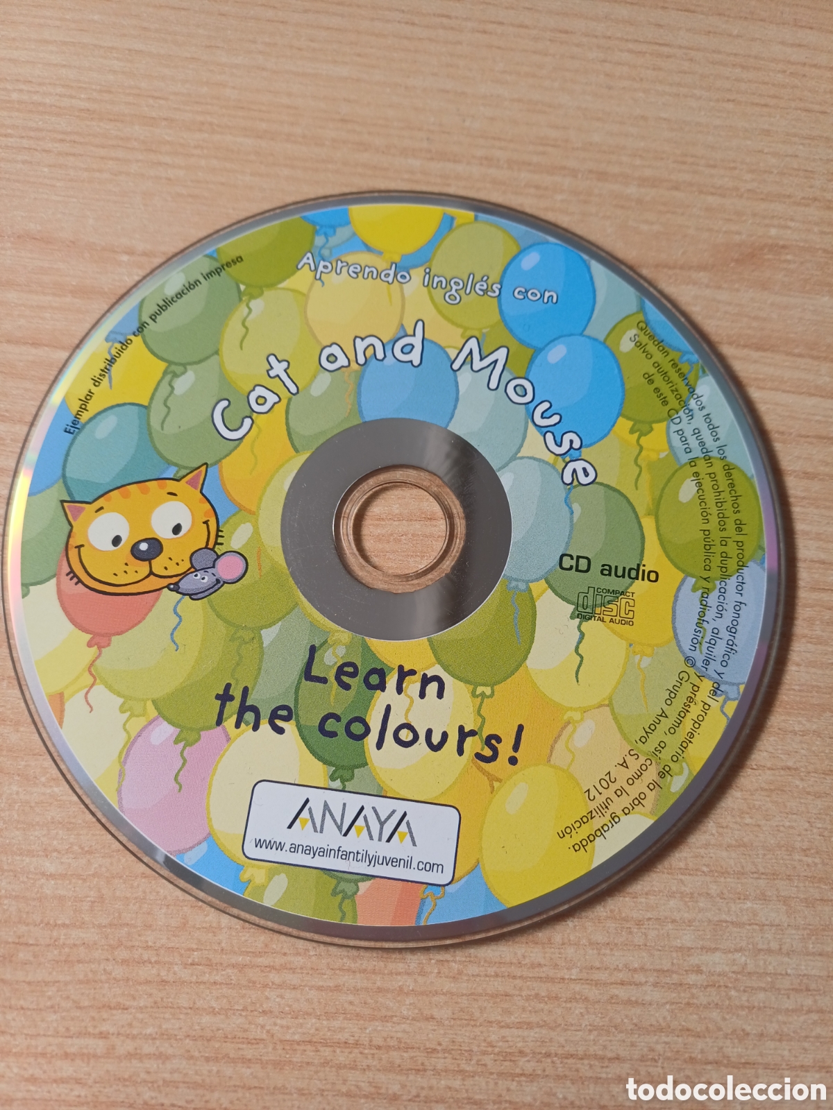 CDs de m&uacute;sica: APRENDO INGLES CON CAT AND MOUSE LEARN THE COLOURS CD AUDIO ANAYA