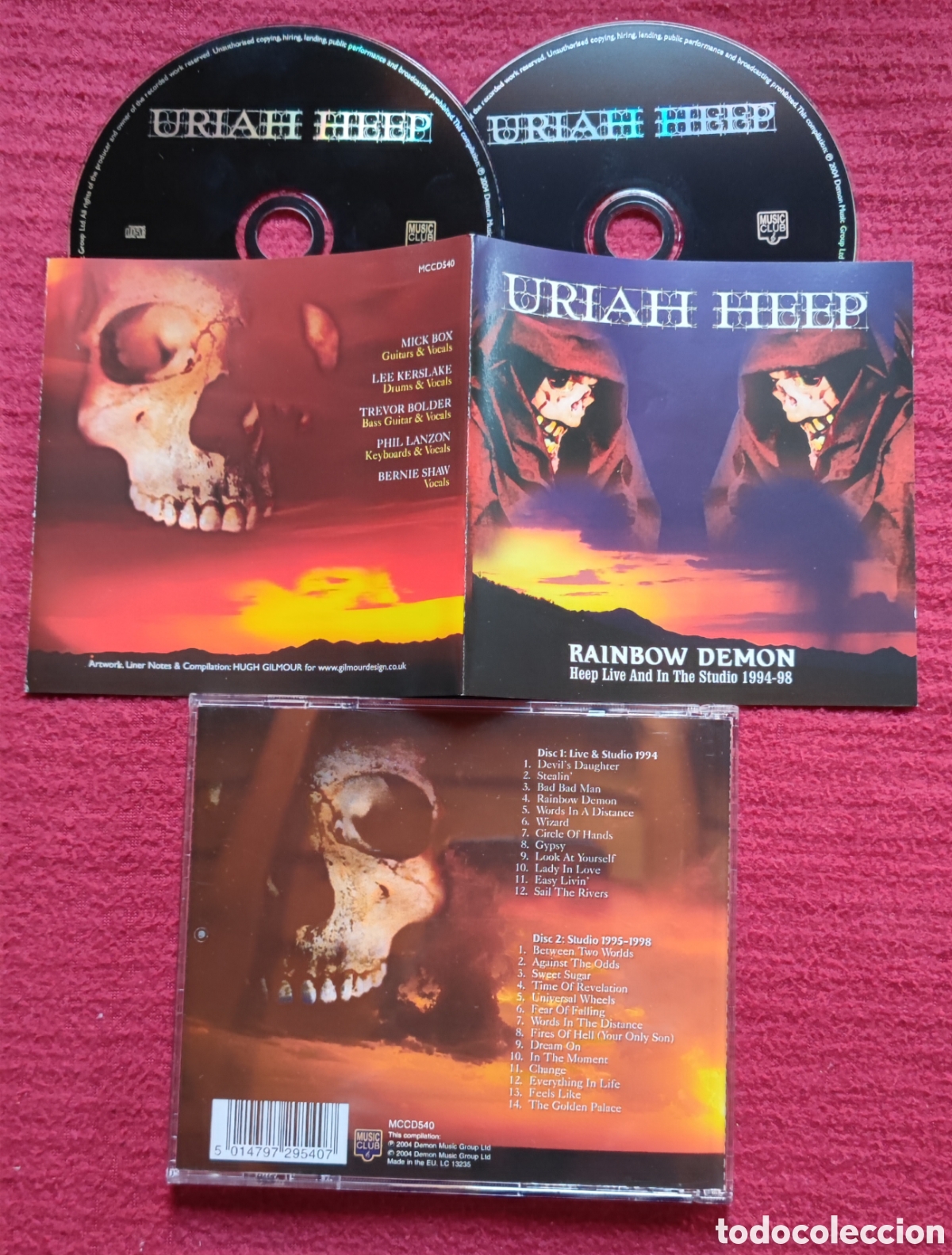 CDs de m&uacute;sica: URIAH HEEP: Rainbow Demon. 2 Cd's. Live And In The Studio 1994-98. Rareza.