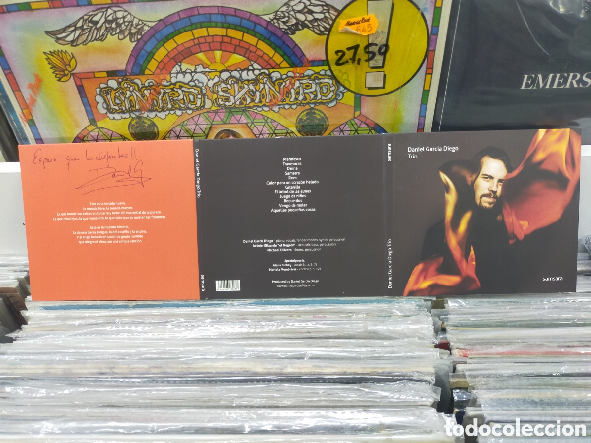CDs de m&uacute;sica: Daniel Garc&iacute;a Diego trio CD Digipack samsara 2018 firmado por el