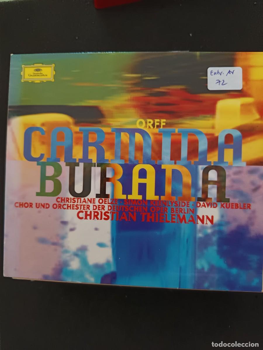 CDs de m&uacute;sica: CARMINA BURANA. CARL ORFF. CHRISTIAN THIELEMANN. CHRISTIANE OELZE, DAVID KUEBLER, SIMON KEENLYSIDE