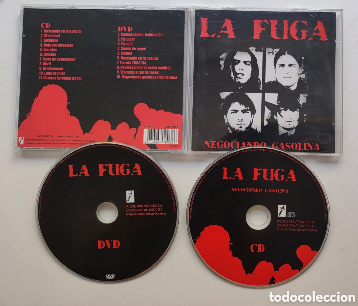 CDs de m&uacute;sica: CD + DVD - LA FUGA / NEGOCIANDO GASOLINA - 2005 DRO ATLANTIC