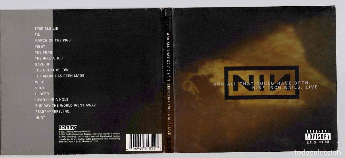 CDs de m&uacute;sica: CD NINE INCH NAILS LIVE. AND ALL THAT COULD HAVE BEEN. 2002 NOTHING