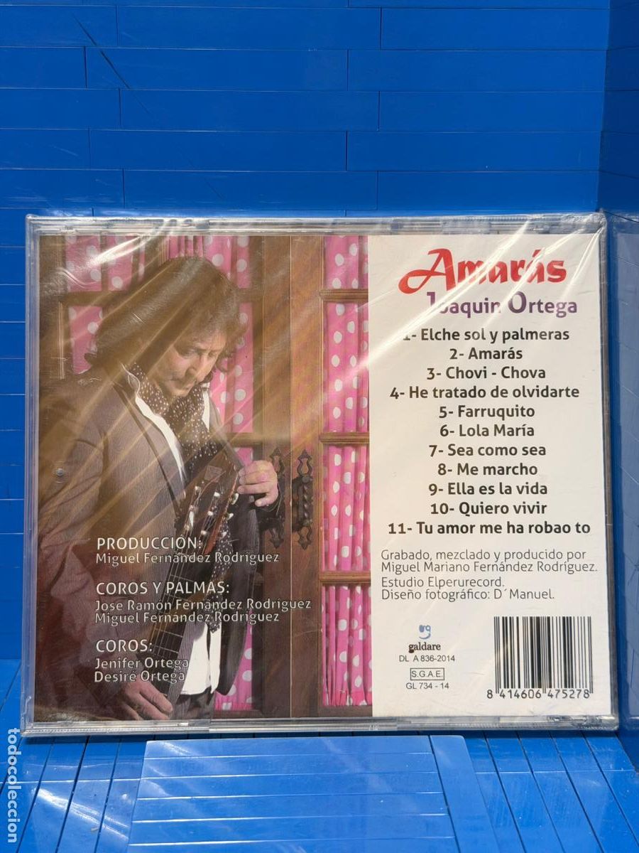 CDs de m&uacute;sica: AMAR&Aacute;S &ndash; JOAQU&Iacute;N ORTEGA &ndash; 2014 &ndash; CD - Foto 2