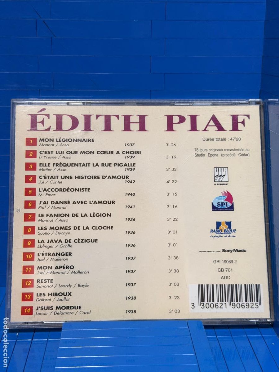 CDs de m&uacute;sica: MON L&Eacute;GIONNAIRE &ndash; &Eacute;DITH PIAF &ndash; 1936 &ndash; CD - Foto 2