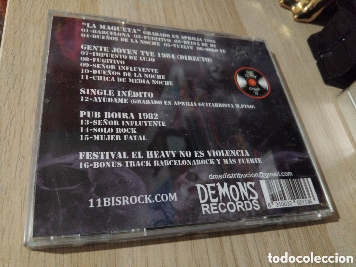 CDs de m&uacute;sica: 11BIS ( Due&ntilde;os de la Noche)CD - Foto 2
