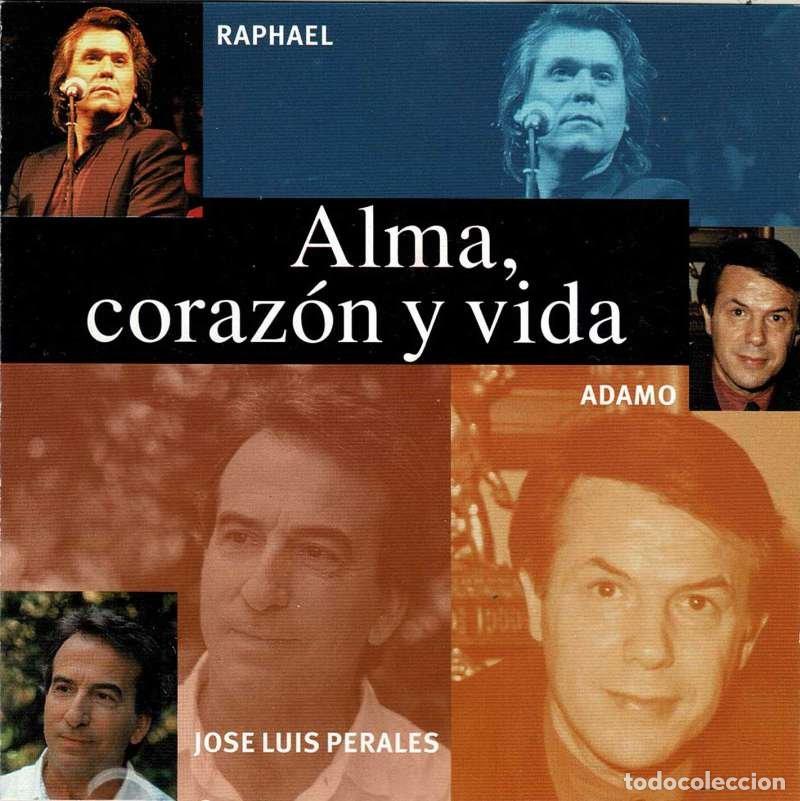 CDs de m&uacute;sica: Raphael, Adamo, Perales - Alma, Coraz&oacute;n Y Vida. CD - Foto 1