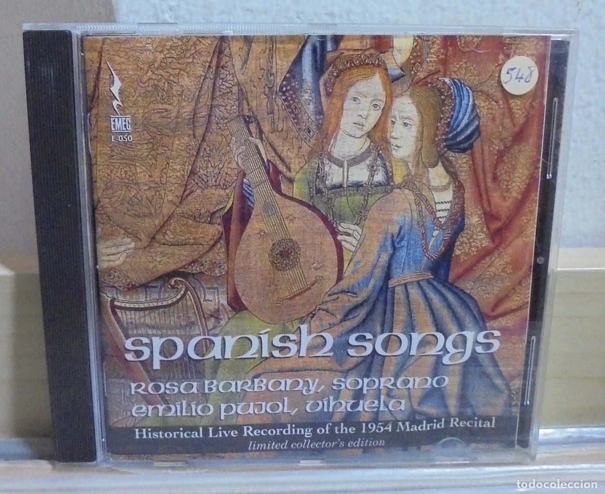 CDs de m&uacute;sica: Rosa Barbany, Emilio Pujol. Spanish Songs. EMEC Discos 2002. Ref. E-050 -- CD