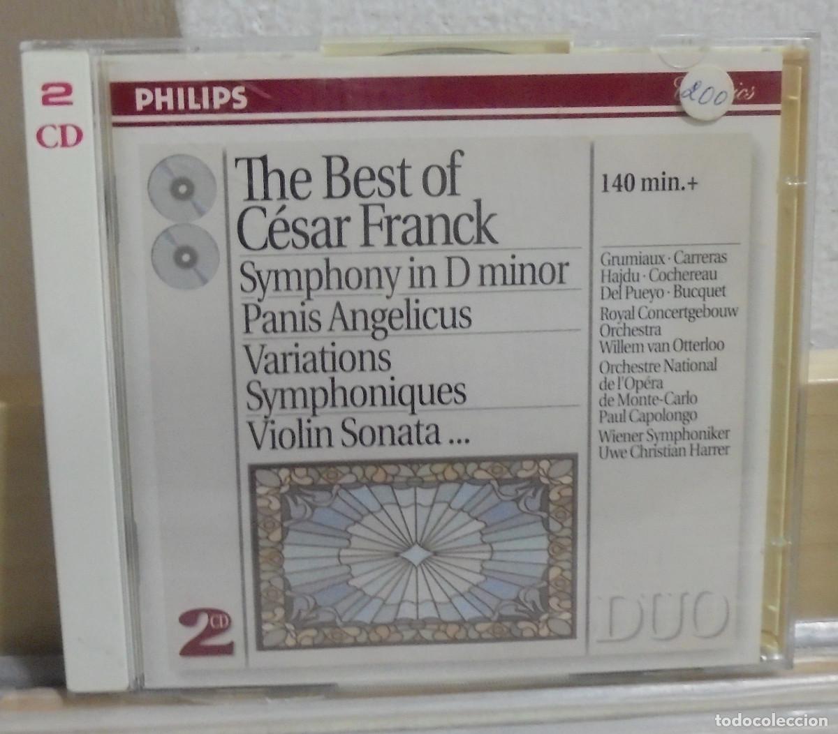 CDs de m&uacute;sica: The best of C&eacute;sar frank. Symphony in D minor, Panis Angelicus, Variations, ... Philips 1994. 2 CD 's