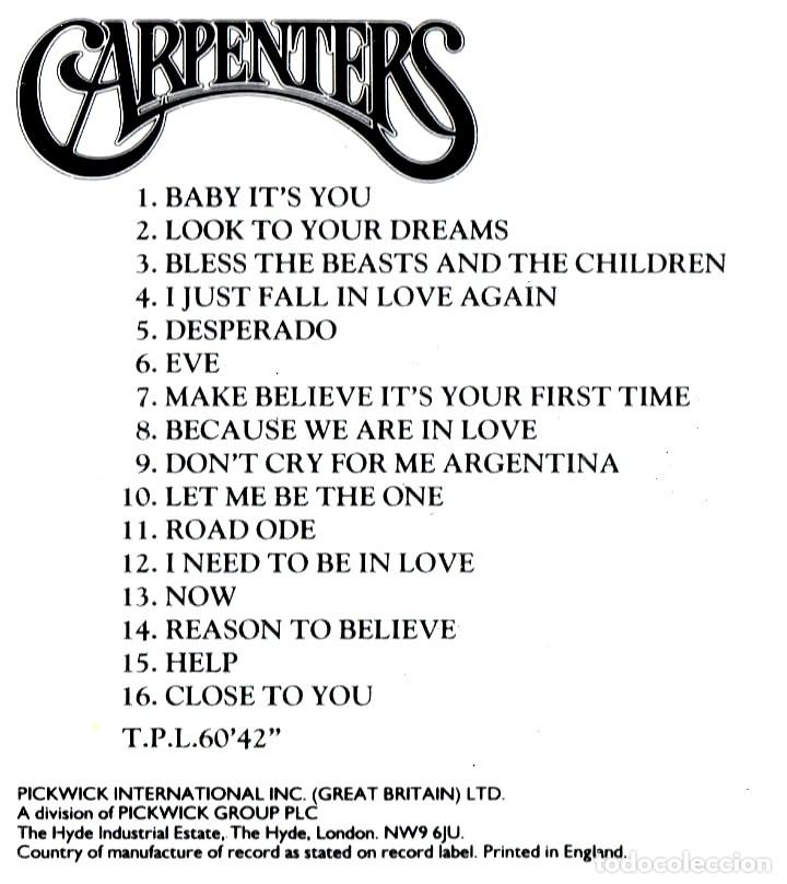 CDs de m&uacute;sica: CARPENTERS. TREASURES. CD. - Foto 2