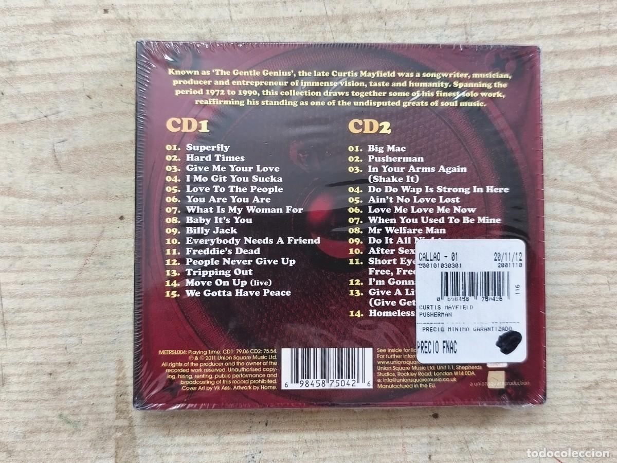 CDs de m&uacute;sica: Curtis Mayfield &lrm;- Pusherman - 2 CD - Precintado - Foto 2
