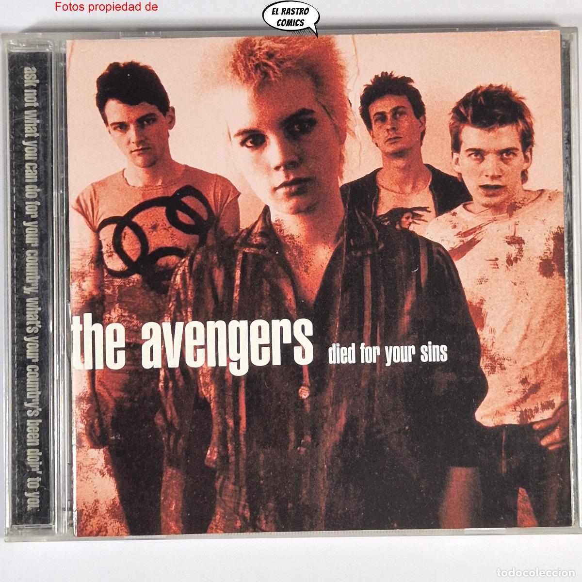 CDs de m&uacute;sica: The Avengers, Died for your sins, CD Lookout 1999, Punk Rock, muy buen estado