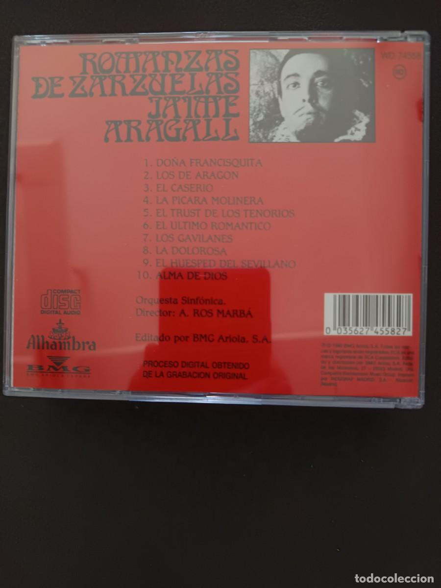 CDs de m&uacute;sica: JAIME ARAGALL. ROMANZAS DE ZARZUELAS