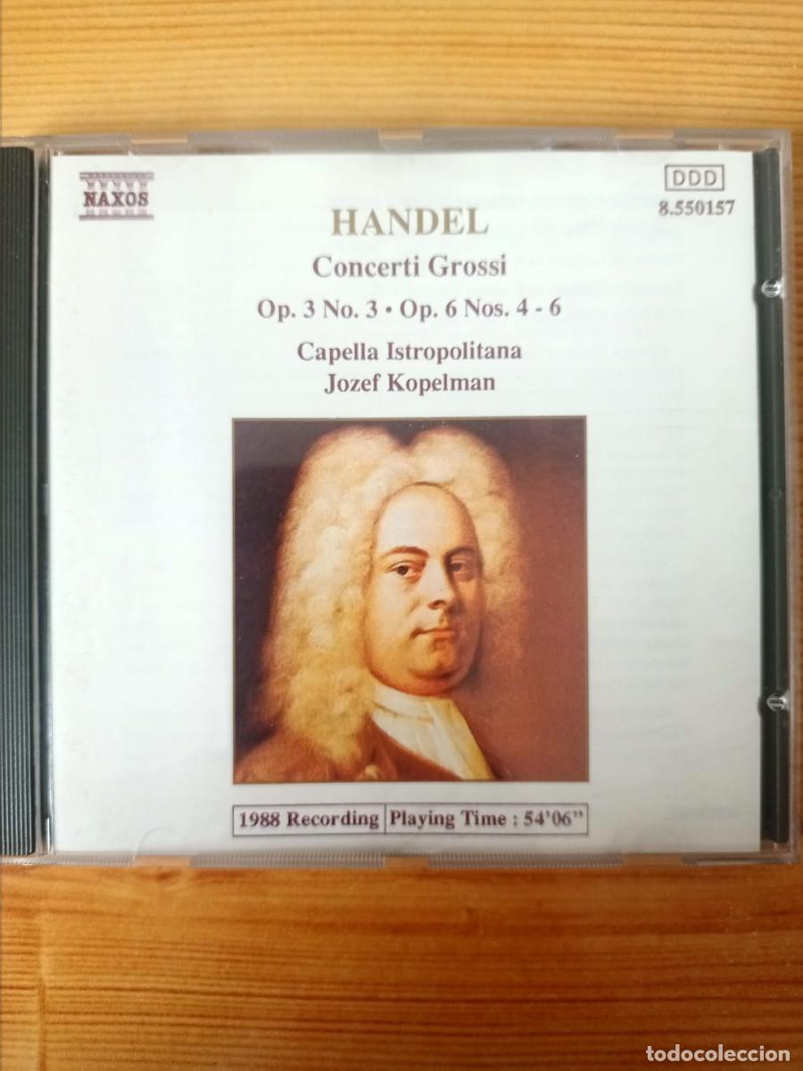 CDs de m&uacute;sica: H&auml;ndel &ndash; Concerti Grossi Op. 6 n&ordm; 4-6 &ndash; Capella Istropolitana &ndash; CD Naxos 8.550157
