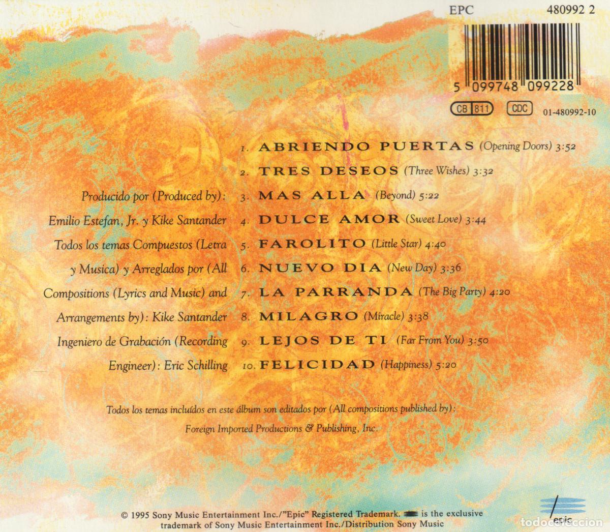 CDs de m&uacute;sica: GLORIA ESTEFAN. ABRIENDO PUERTAS. CD. - Foto 2