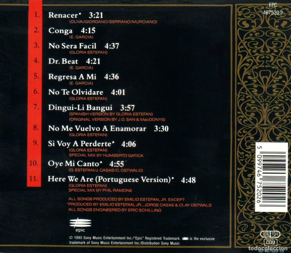 CDs de m&uacute;sica: GLORIA ESTEFAN. EXITOS. RECOPILATORIO. CD. - Foto 2