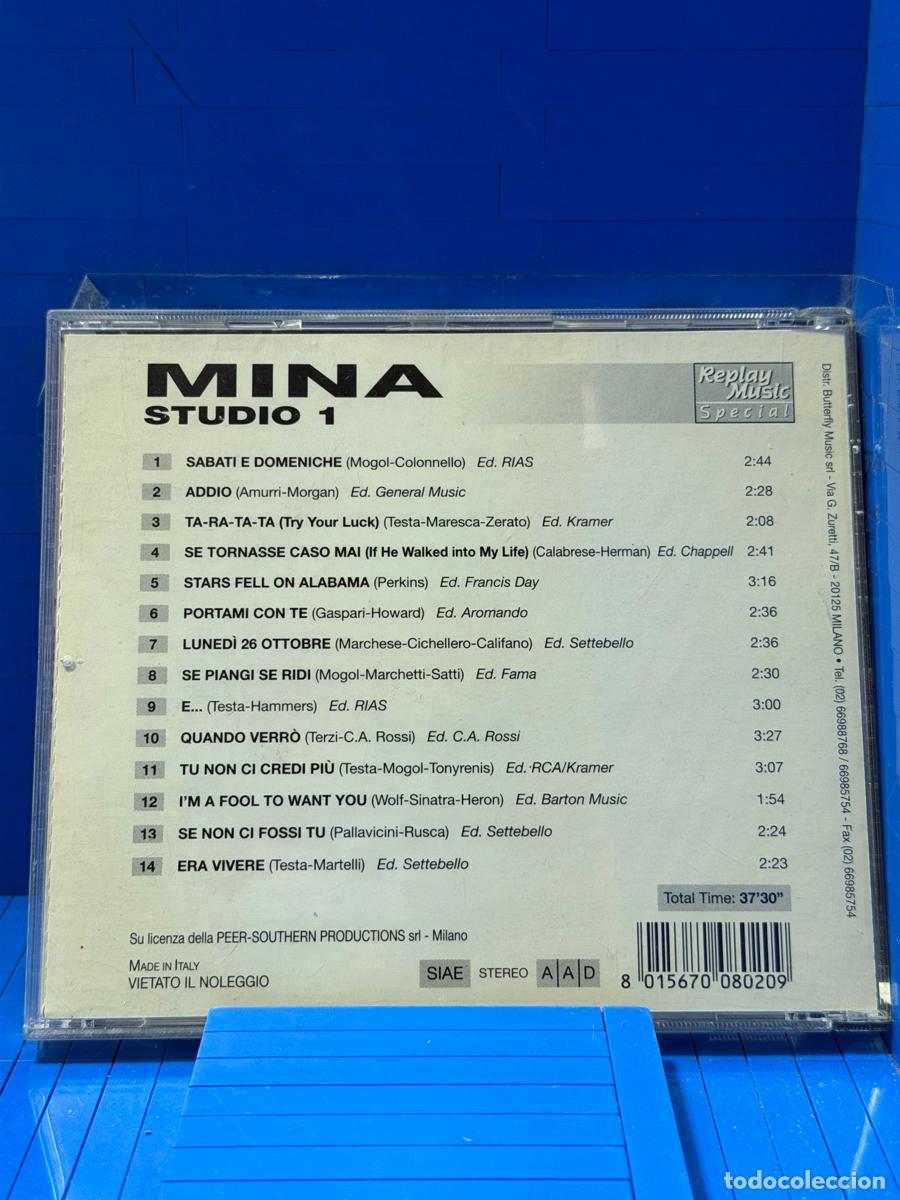 CDs de m&uacute;sica: STUDIO 1 &ndash; MINA &ndash; 1999 &ndash; CD - Foto 2