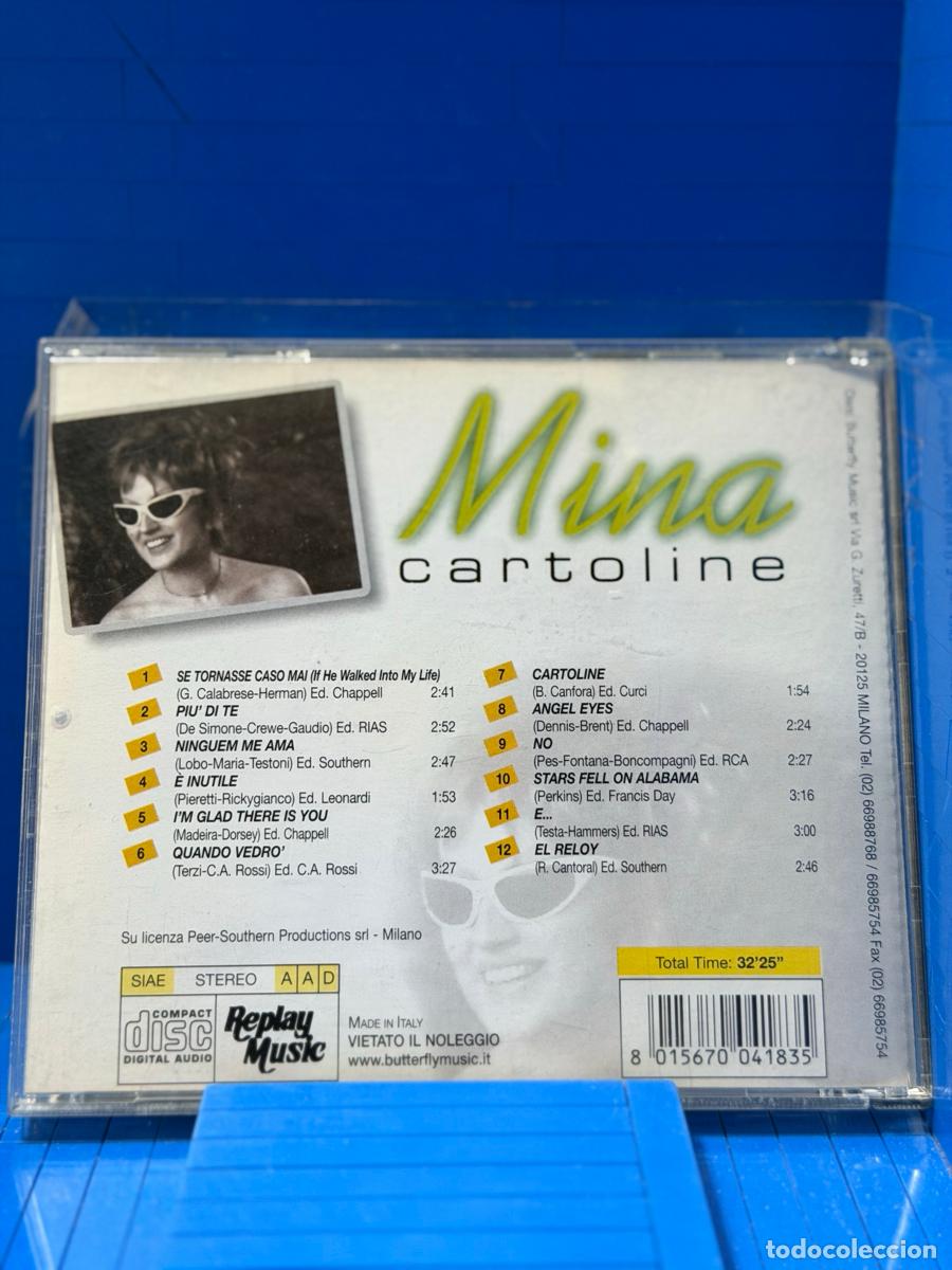 CDs de m&uacute;sica: CARTOLINE &ndash; MINA &ndash; 1998 &ndash; CD - Foto 2