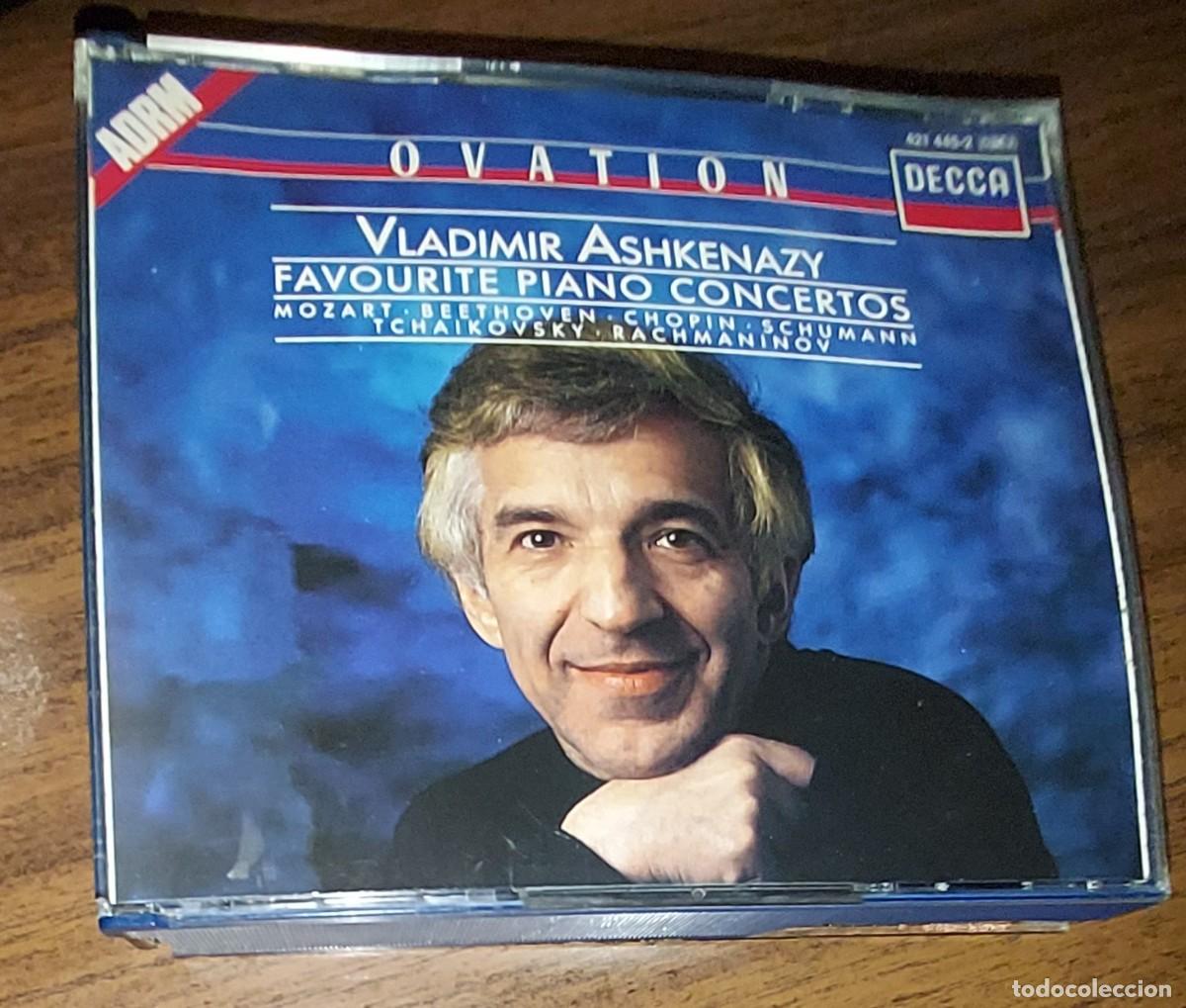 Musik-CDs: VLADIMIR ASHKENAZY - FAVOURITE PIANO CONCERTOS - 3 CD ALBUM - DECCA - MOZART BEETHOVEN CHOPIN...