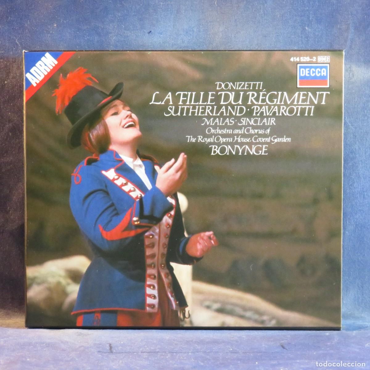 CDs de m&uacute;sica: DONIZETTI - SUTHERLAND &bull; PAVAROTTI &bull; MALAS &bull; SINCLAIR (+ VARIOS) &ndash; LA FILLE DU R&Eacute;GIMENT - 2 CD