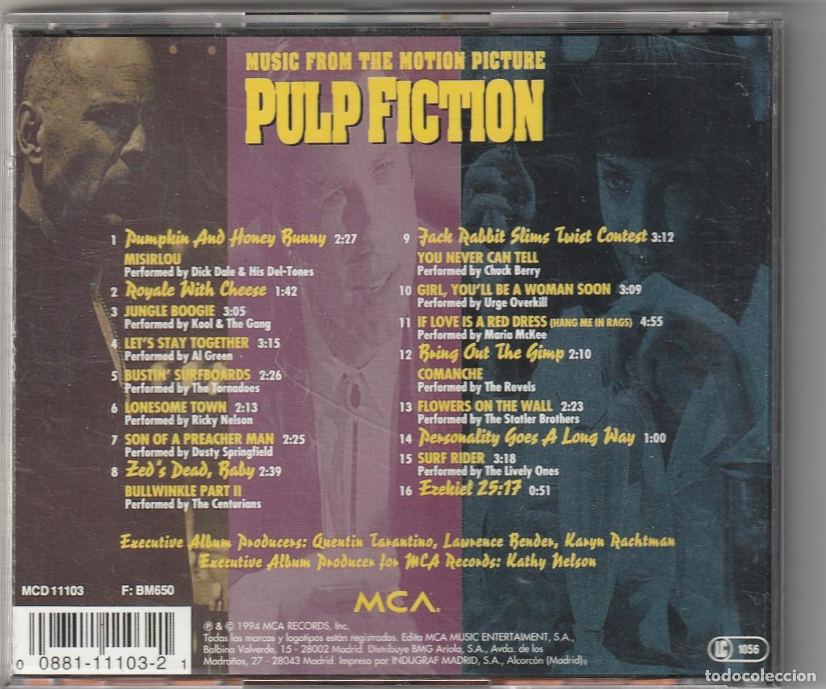 CDs de m&uacute;sica: B.S.O. PULP FICTION (CD MCA 1994) - Foto 2