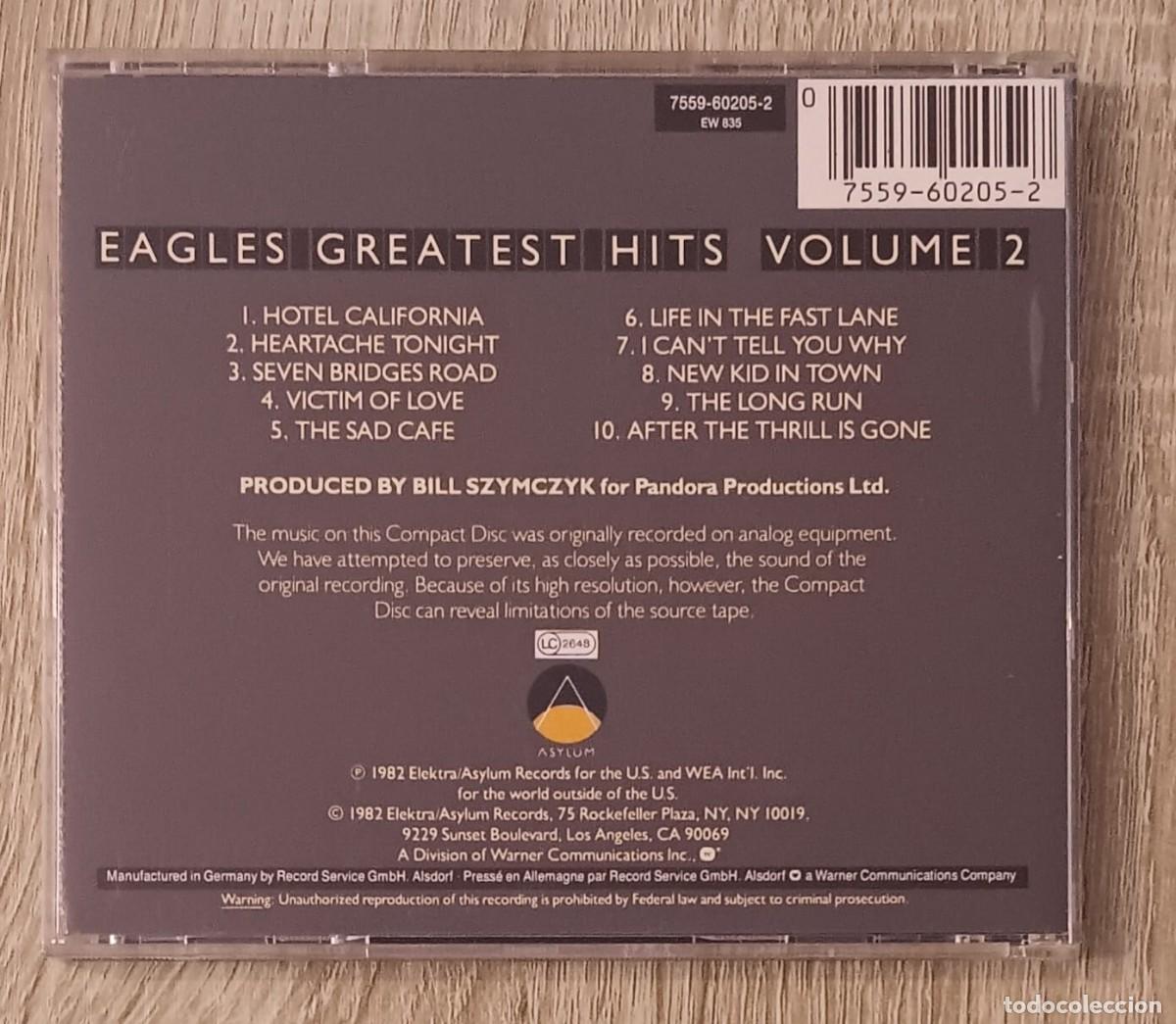 CDs de m&uacute;sica: CD COMPACT DISC EAGLES GREATEST HITS VOLUMEN 2 - Foto 3