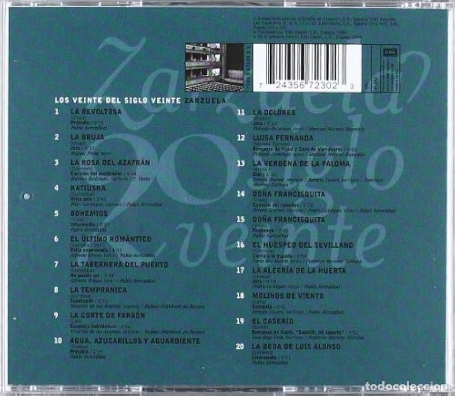 CDs de m&uacute;sica: Los Veinte Del Siglo Veinte: zarzuela (cd, emi, 1999)