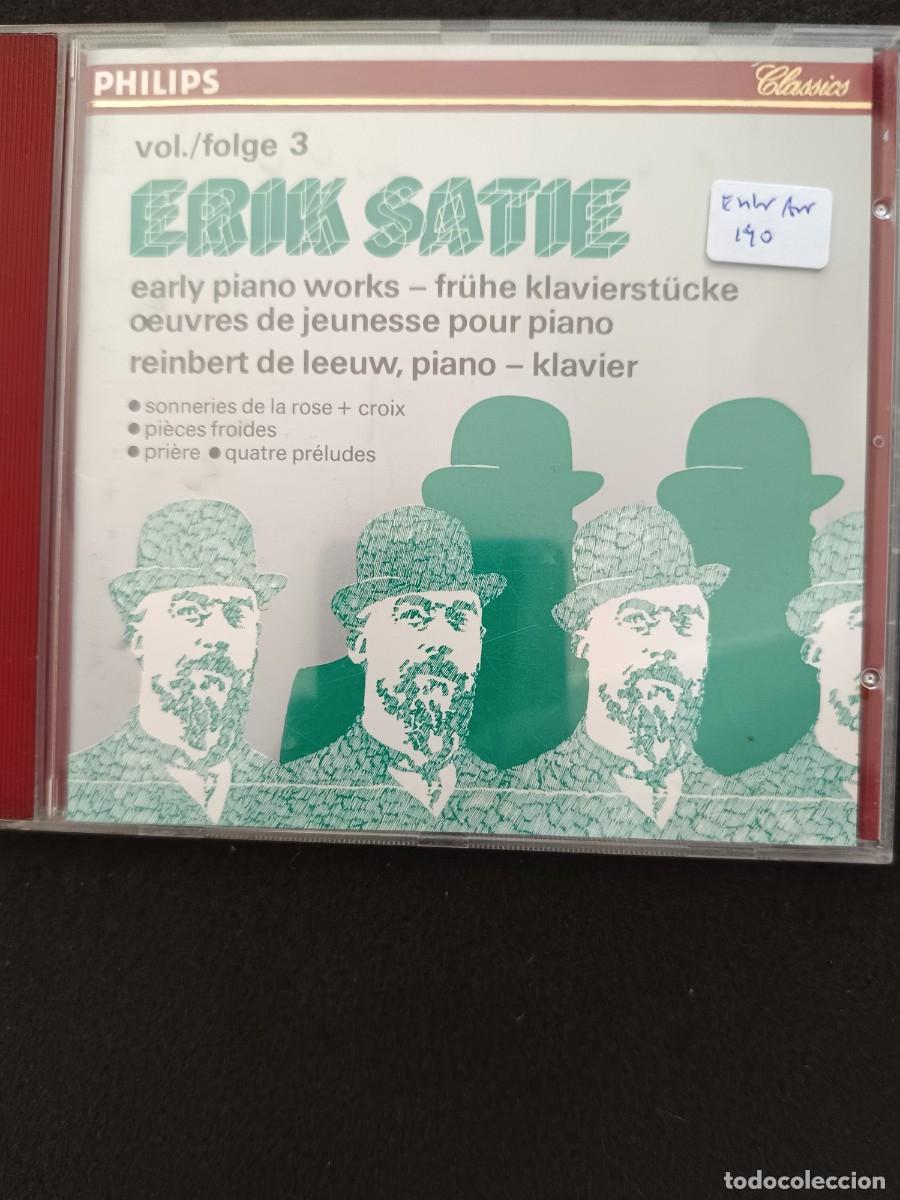 CDs de m&uacute;sica: ERIK SATIE. EARLY PIANO WORKS. KLAVIER: REINBERT DE LEEUW. VOL. 3