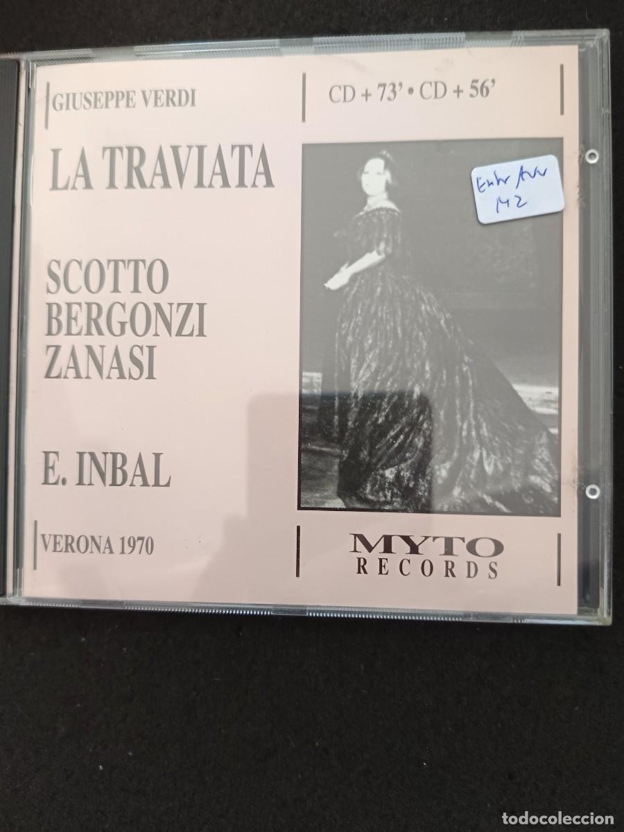 CDs de m&uacute;sica: 2 CD. VERDI: LA TRAVIATA. DIR.: E. INBAL.- INT&Eacute;R.: SCOTTO, BERGONZI, ZANASI. VERONA 1970