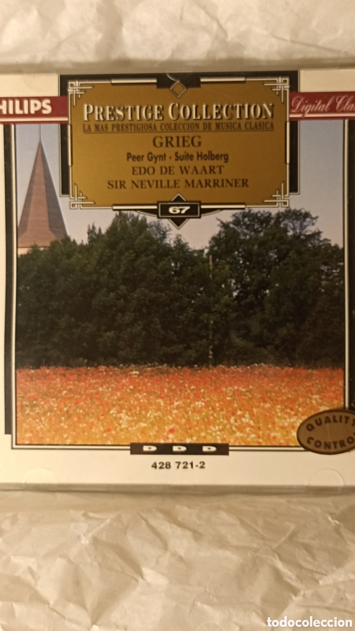 CDs de m&uacute;sica: MINT..Edvard Grieg titulado &rdquo;Peer Gynt &bull; Suite Holberg&rdquo;, lanzado bajo el sello Philips.