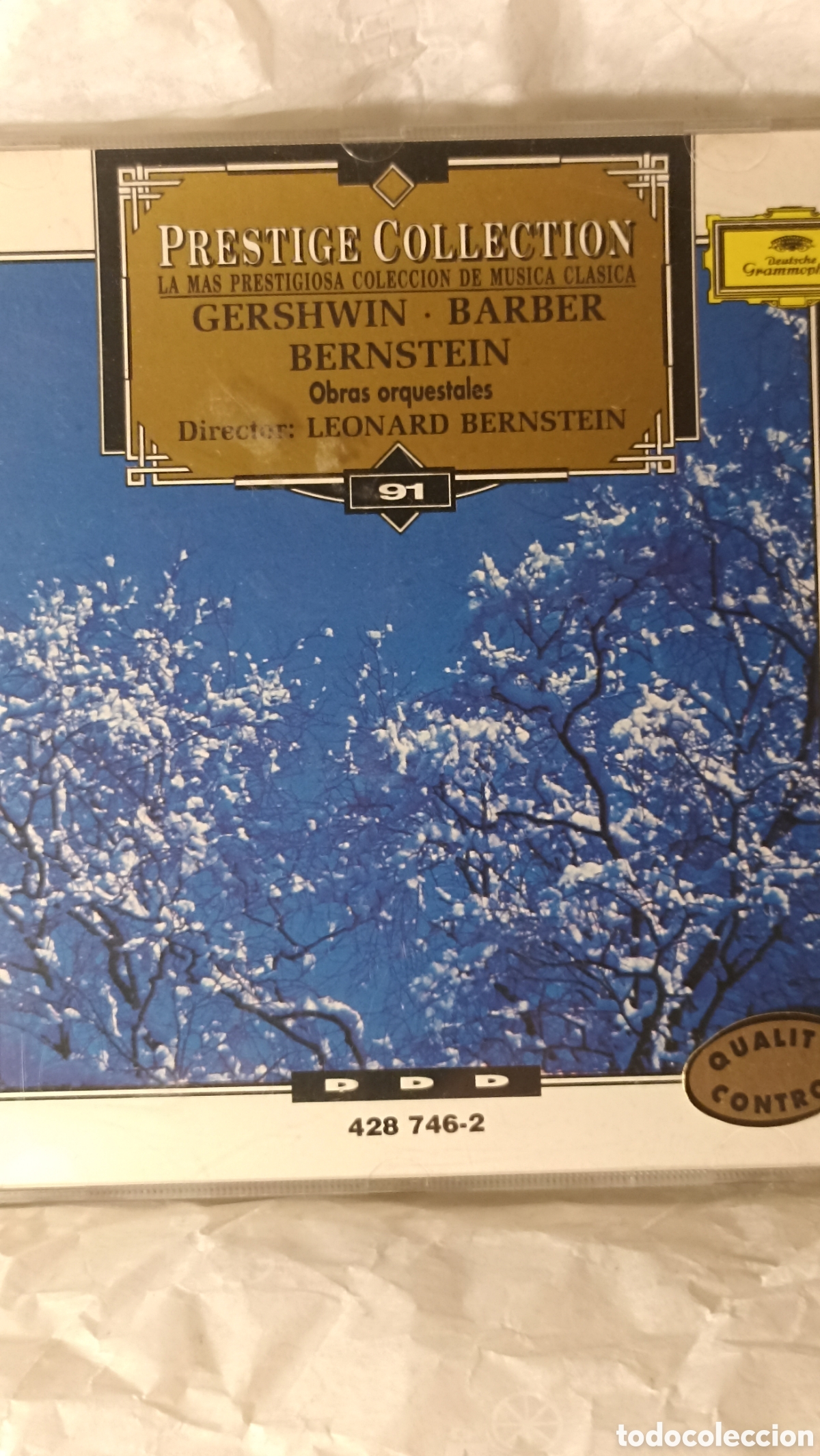 CDs de m&uacute;sica: Gershwin, Barber, Bernstein &ndash; Obras Orquestales de la serie &rdquo;Prestige Collection&rdquo;.