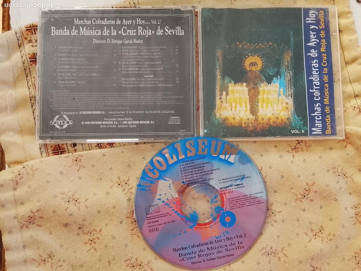 CDs de m&uacute;sica: CAJA PLASTICO CD SEMANA SANTA MARCHAS COFRADIERAS DE AYER Y HOY , BANDA MUNSICA CRUZ ROJA SEVILLA