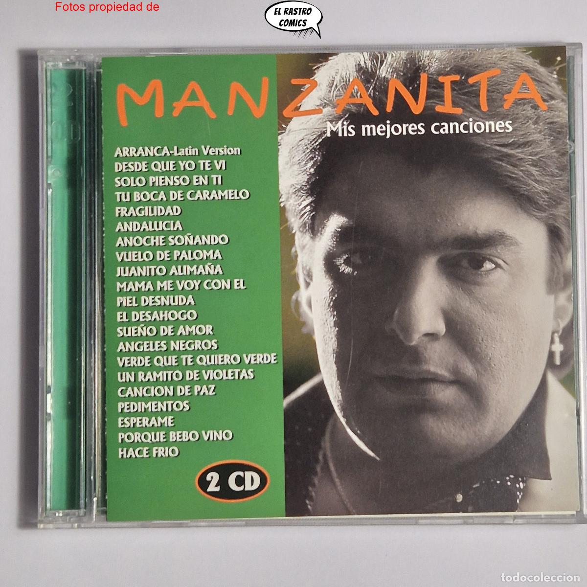 CDs de m&uacute;sica: Manzanita, Mis Mejores Canciones, doble, 2 CD Horus 1998, excelente estado