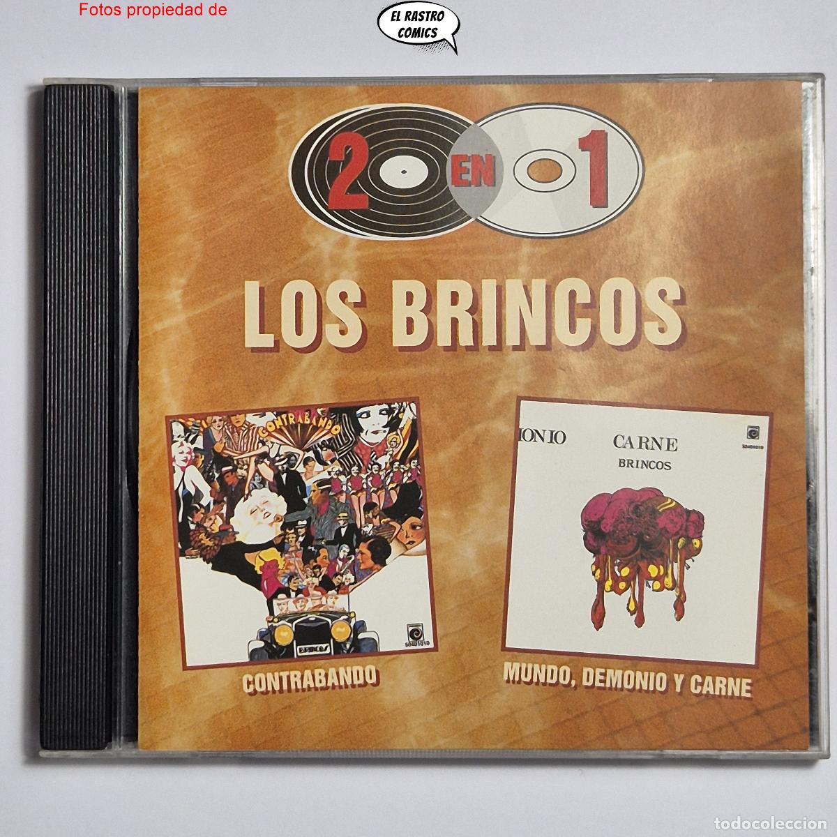 CDs de m&uacute;sica: Los Brincos, 2 en 1, Contrabando + Mundo, Demonio y Carne, CD Zafiro 1998, muy buen estado