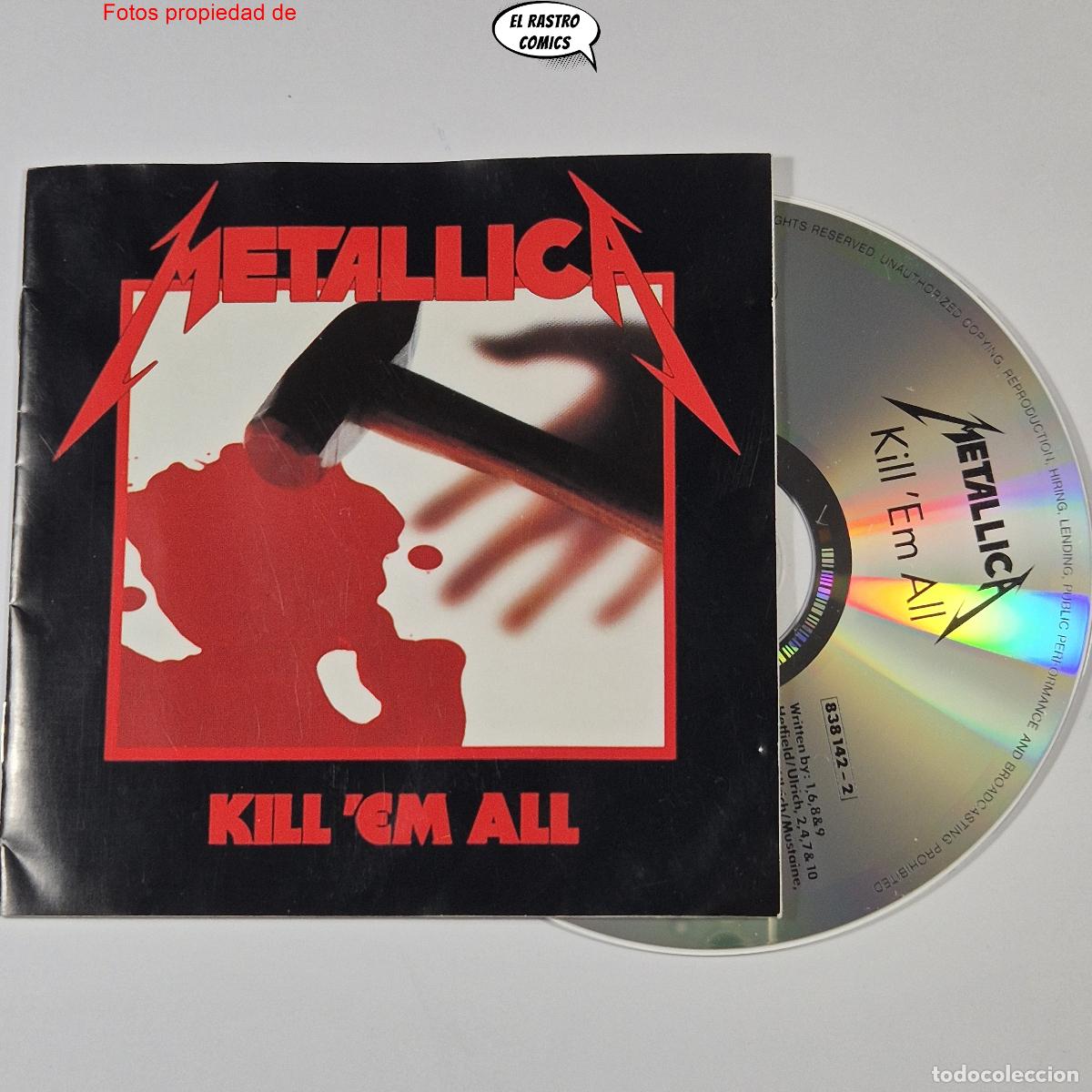 CDs de m&uacute;sica: Metallica, Kill 'Em All, CD Vertigo 1989, ver descripci&oacute;n
