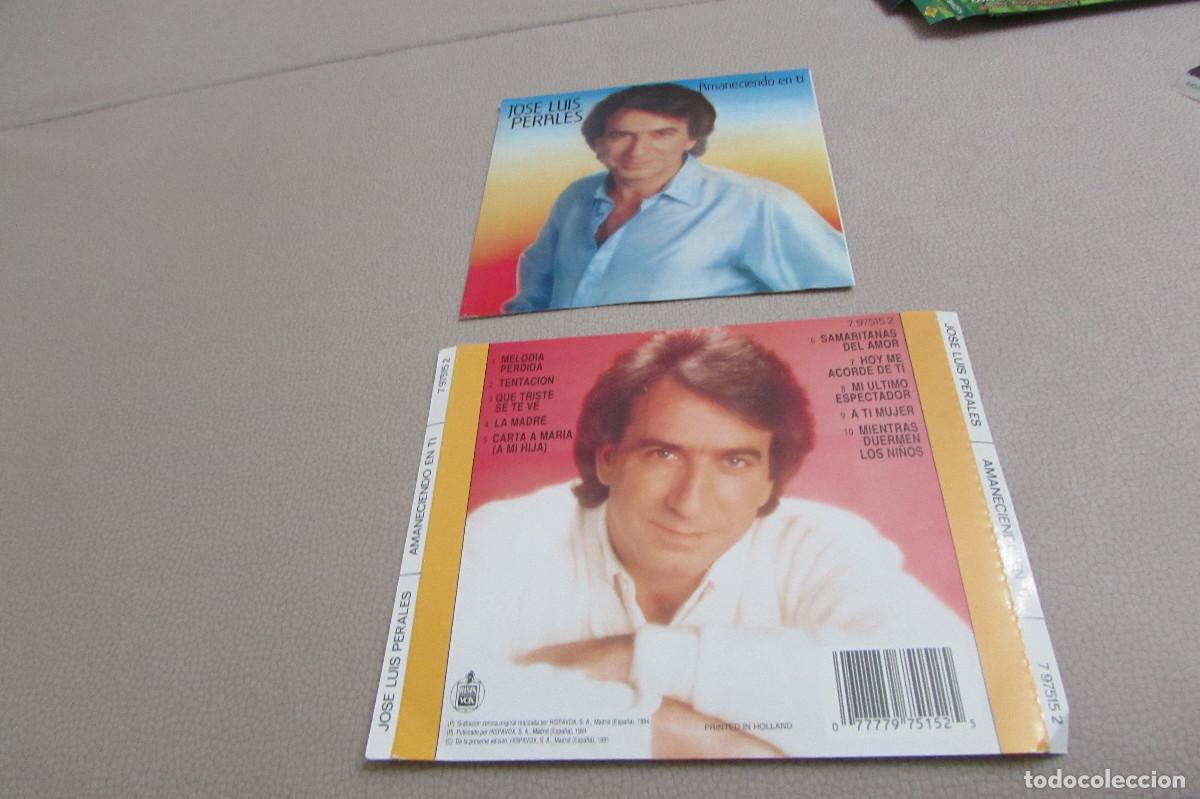 CDs de m&uacute;sica: Amaneciendo en ti - Jos&eacute; Luis Perales SOLO LAS CARATULAS ORIGINALES